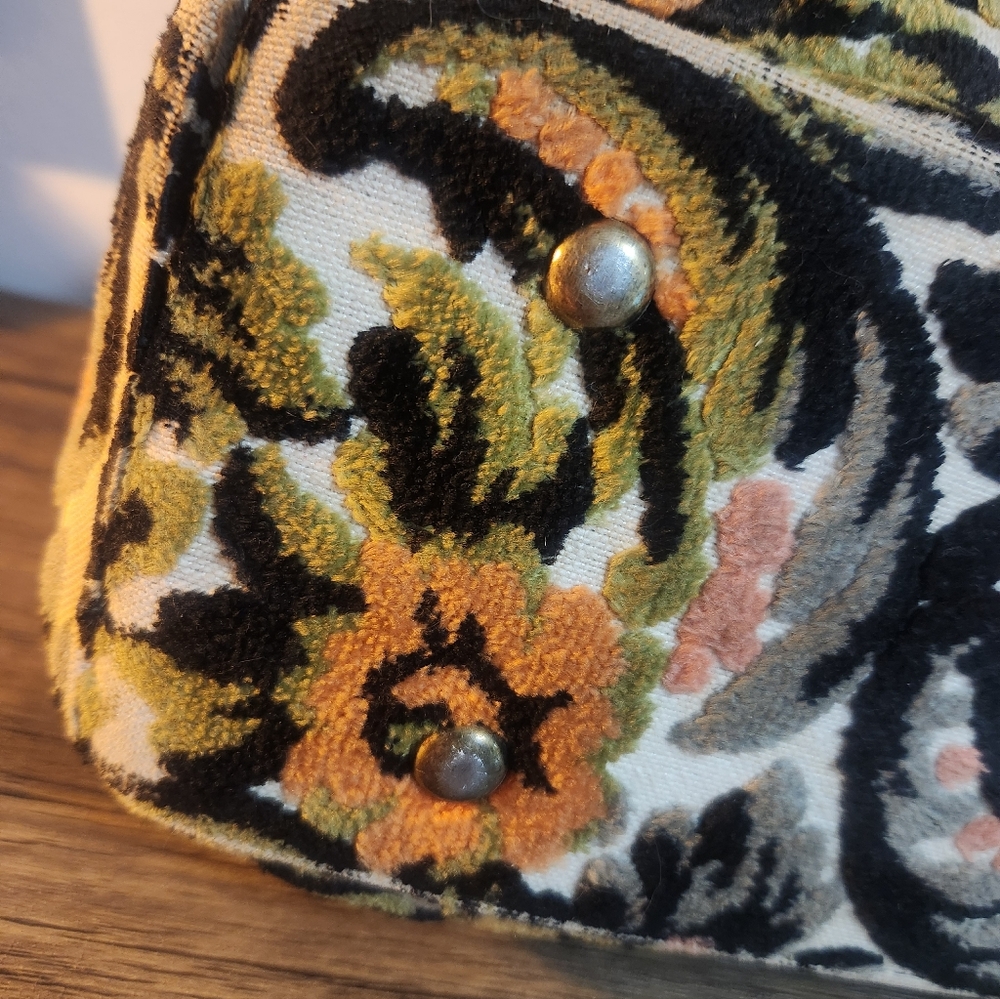 Vintage Mid-Centurt 1960s Floral Tapestry Carpet Bag Hand Bag Kadin-Style - Picture 5 of 14